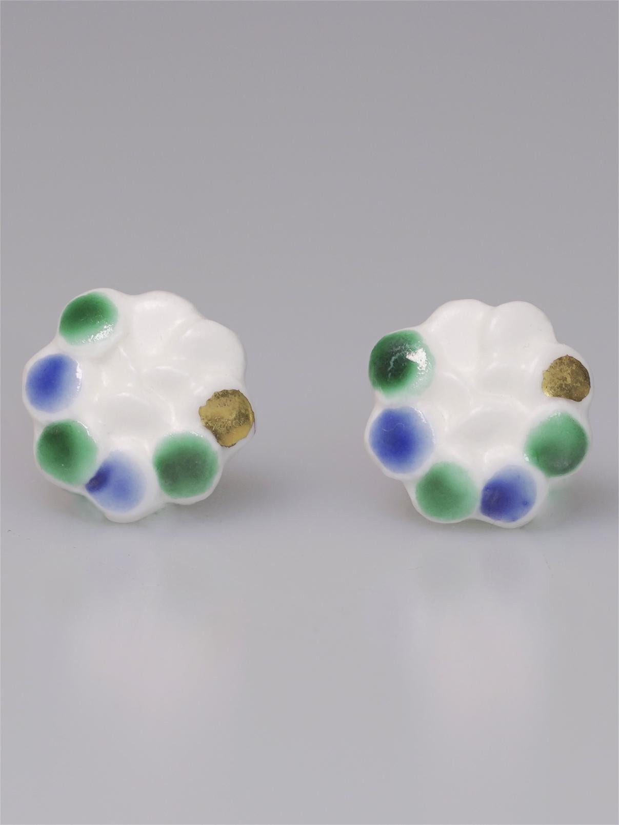 Song "Colorful Petal"Handmade Ceramic Earings